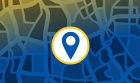Map with marker icon